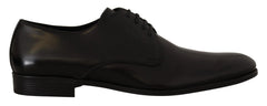 Dolce & Gabbana Black Leather Lace Up Formal Derby Shoes - EU39.5/US6.5 - Shoes