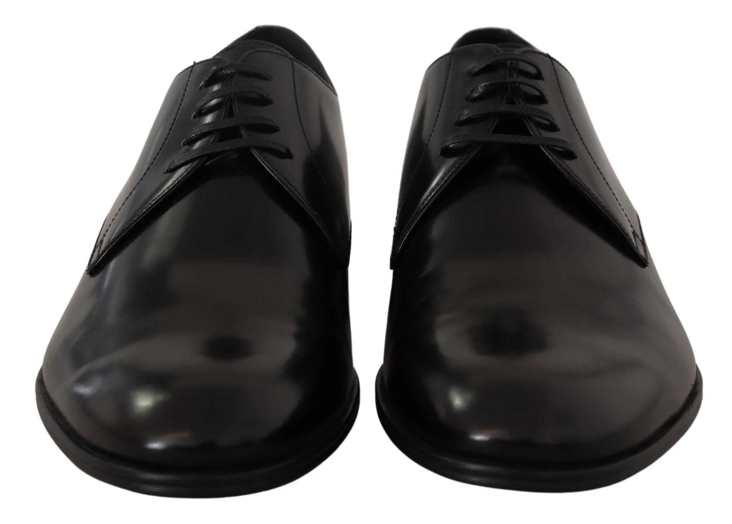 Dolce & Gabbana Black Leather Lace Up Formal Derby Shoes - EU39.5/US6.5 - Shoes