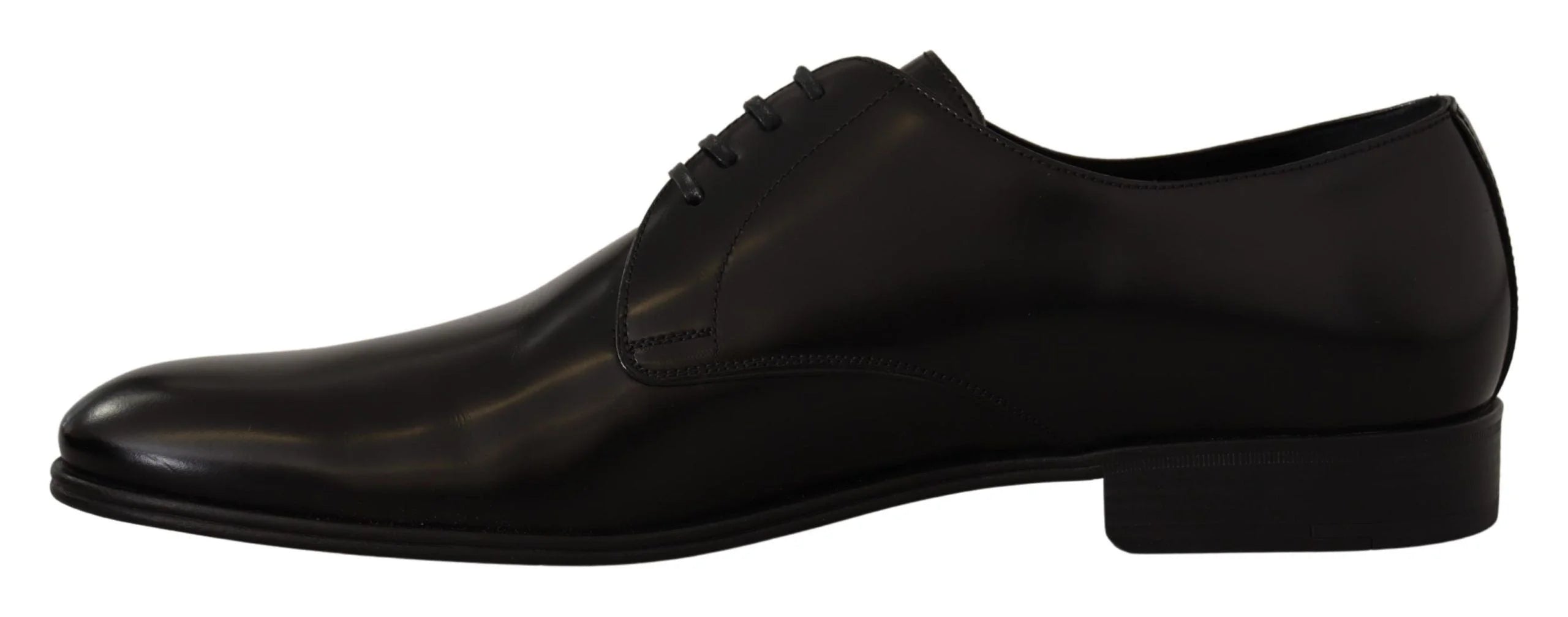 Dolce & Gabbana Black Leather Lace Up Formal Derby Shoes - EU39.5/US6.5 - Shoes