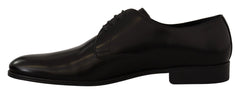 Dolce & Gabbana Black Leather Lace Up Formal Derby Shoes - EU39.5/US6.5 - Shoes