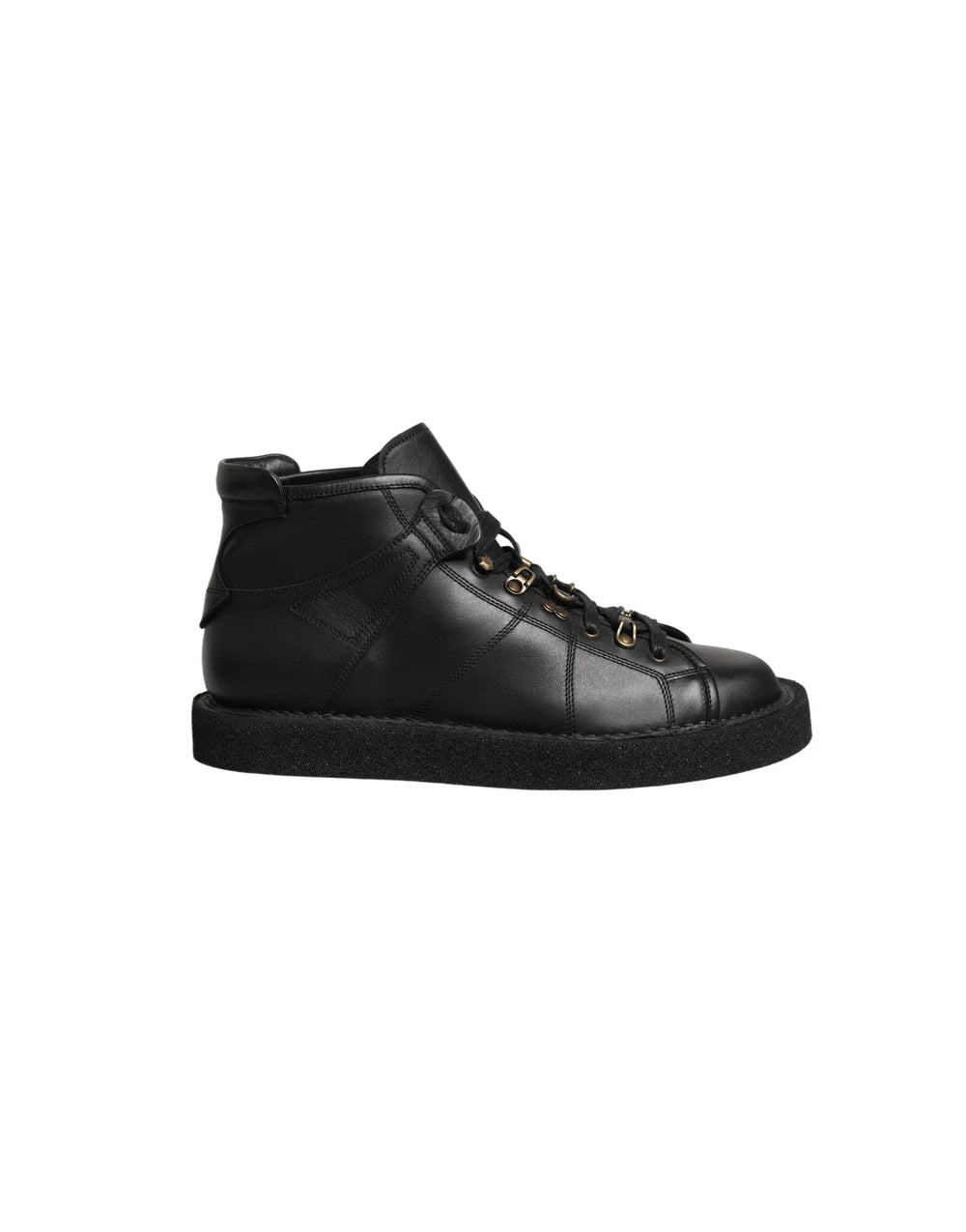 Dolce & Gabbana Black Leather Lace Up Men Ankle Boots Shoes - EU42.5/US9