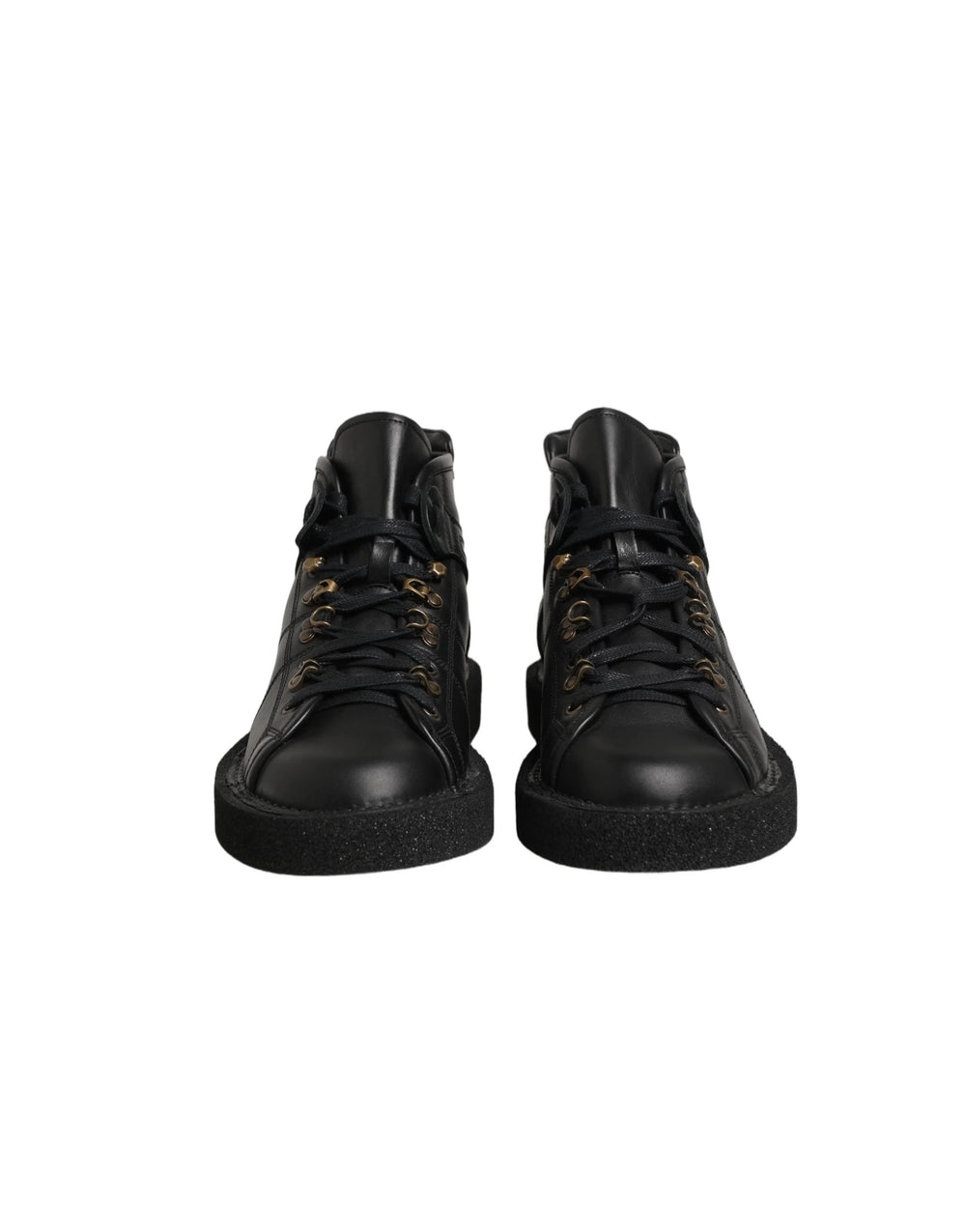 Dolce & Gabbana Black Leather Lace Up Men Ankle Boots Shoes - EU42.5/US9