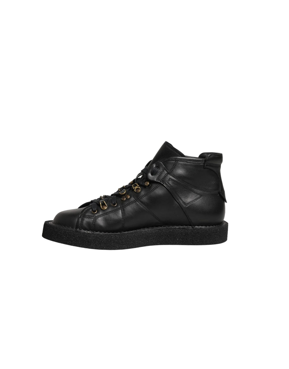 Dolce & Gabbana Black Leather Lace Up Men Ankle Boots Shoes - EU42.5/US9