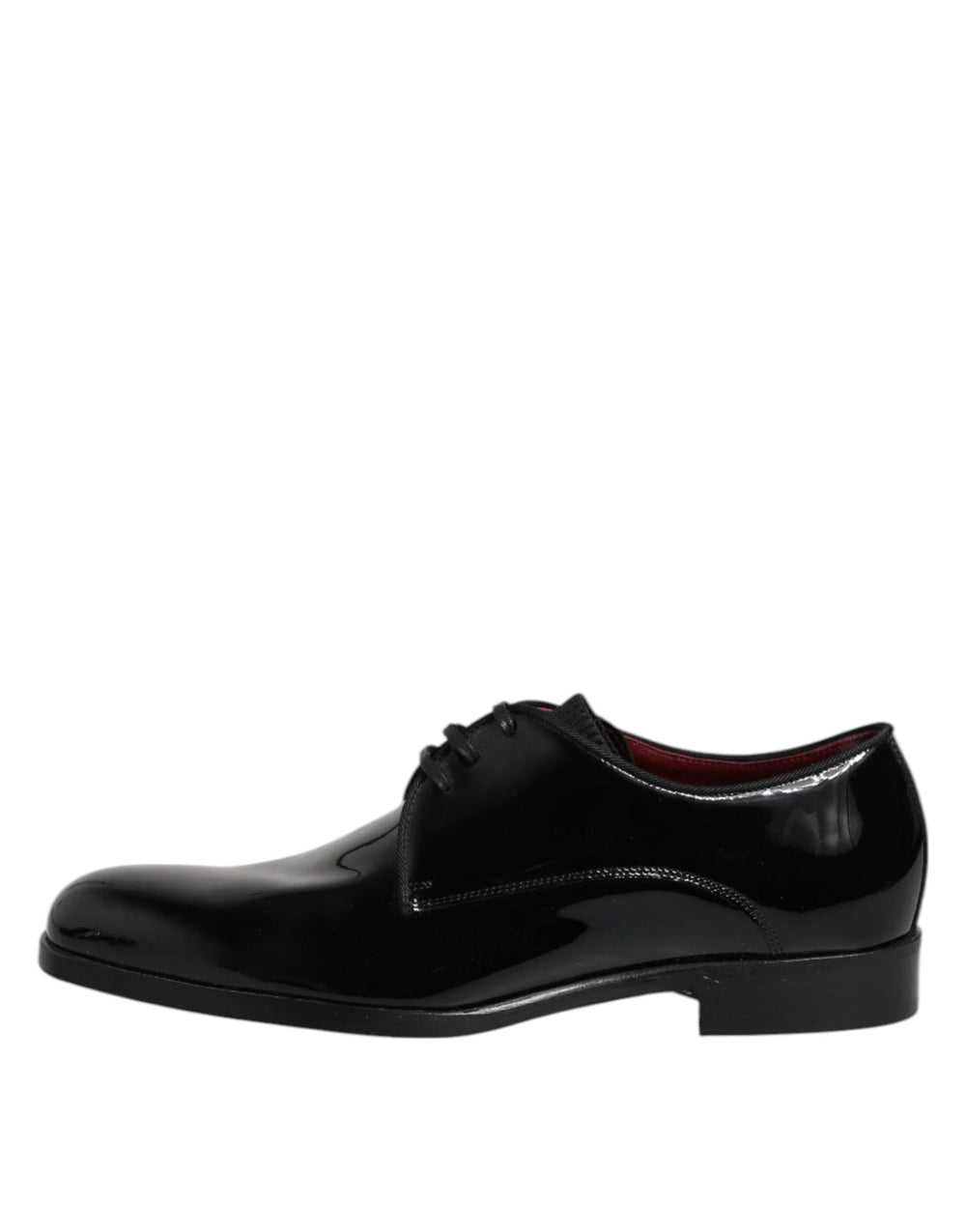 Dolce & Gabbana Black Leather Lace Up Men Derby Formal Shoes - EU39.5/US6.5 - Shoes