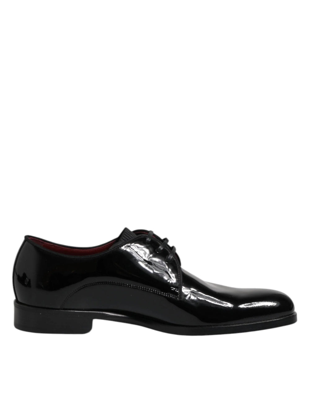 Dolce & Gabbana Black Leather Lace Up Men Derby Formal Shoes - EU39.5/US6.5 - Shoes