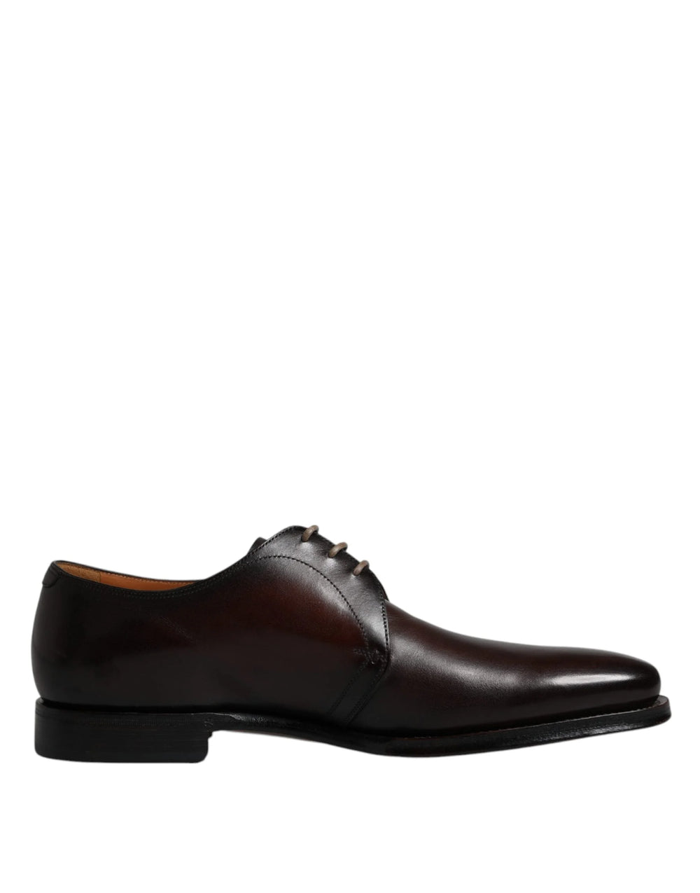 Dolce & Gabbana Black Leather Lace Up Men Derby Formal Shoes - EU44/US11 - Shoes