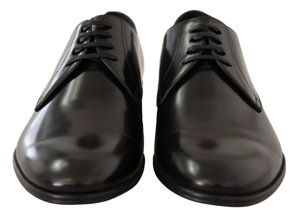 Dolce & Gabbana Black Leather Lace Up Men Dress Derby Shoes - EU39/US6 - Shoes