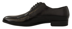Dolce & Gabbana Black Leather Lace Up Men Dress Derby Shoes - EU39/US6 - Shoes