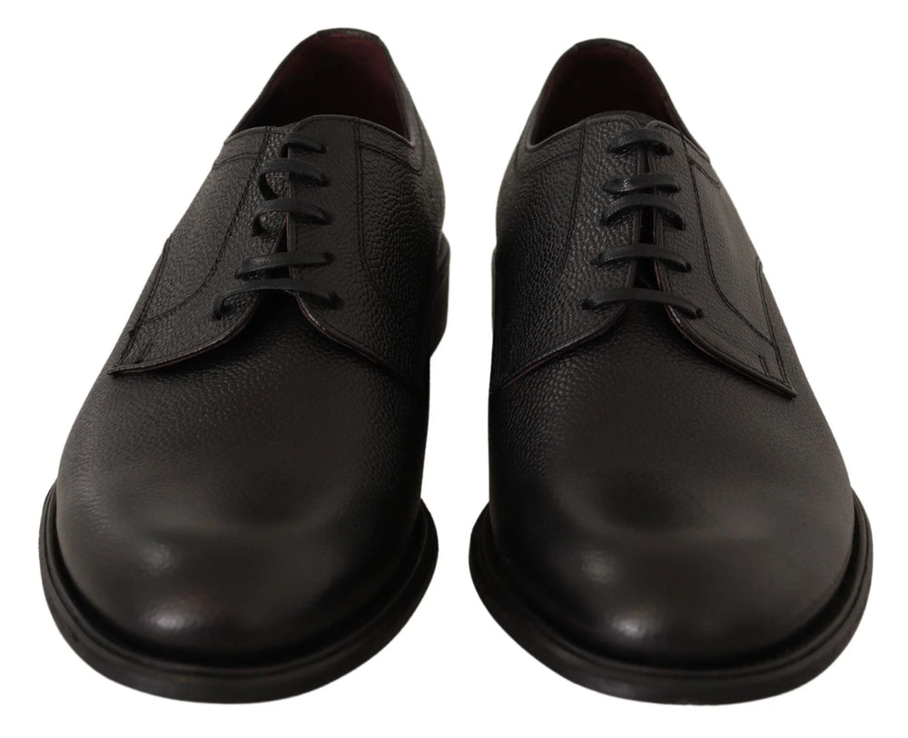 Dolce & Gabbana Black Leather Lace Up Mens Formal Derby Shoes - Shoes
