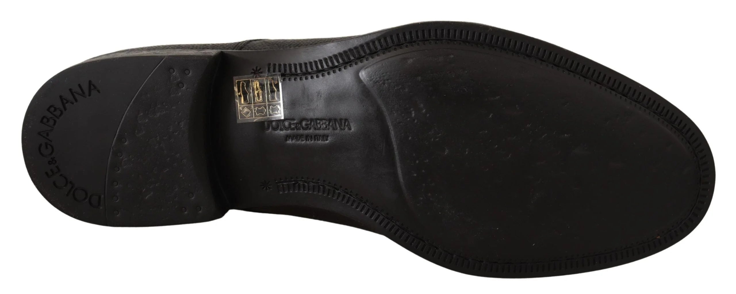 Dolce & Gabbana Black Leather Lace Up Mens Formal Derby Shoes - Shoes