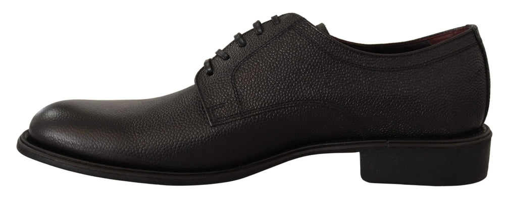Dolce & Gabbana Black Leather Lace Up Mens Formal Derby Shoes - Shoes