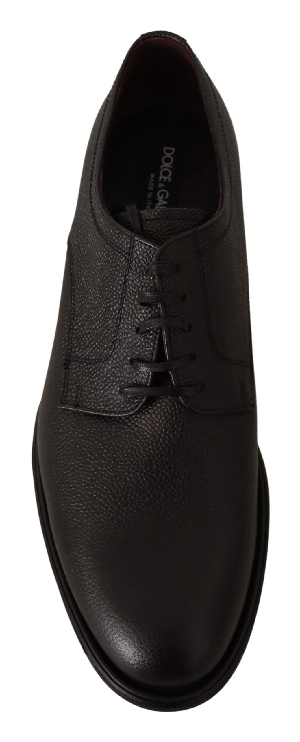 Dolce & Gabbana Black Leather Lace Up Mens Formal Derby Shoes - Shoes