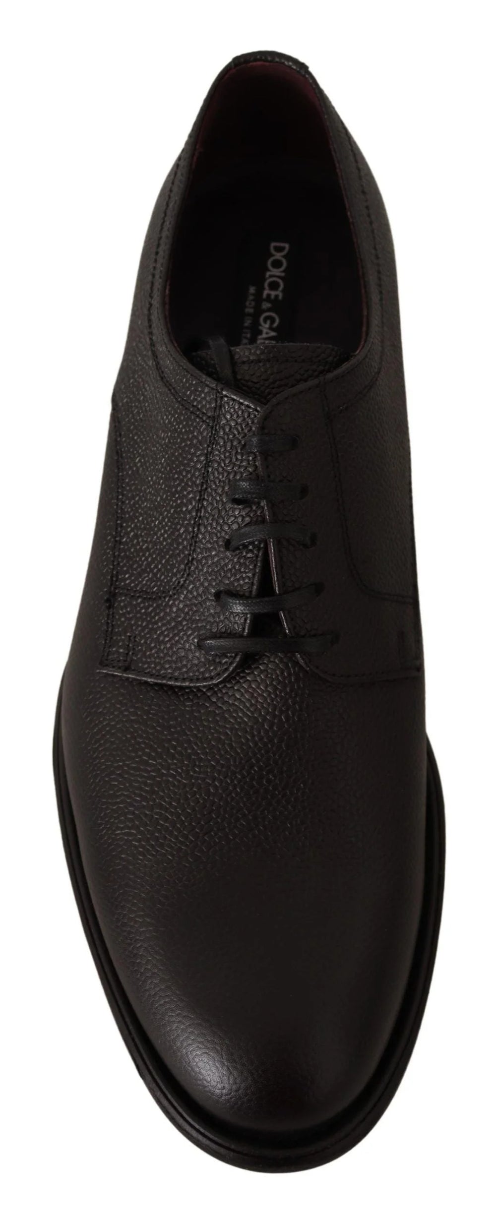 Dolce & Gabbana Black Leather Lace Up Mens Formal Derby Shoes - Shoes