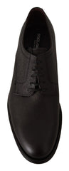 Dolce & Gabbana Black Leather Lace Up Mens Formal Derby Shoes - Shoes