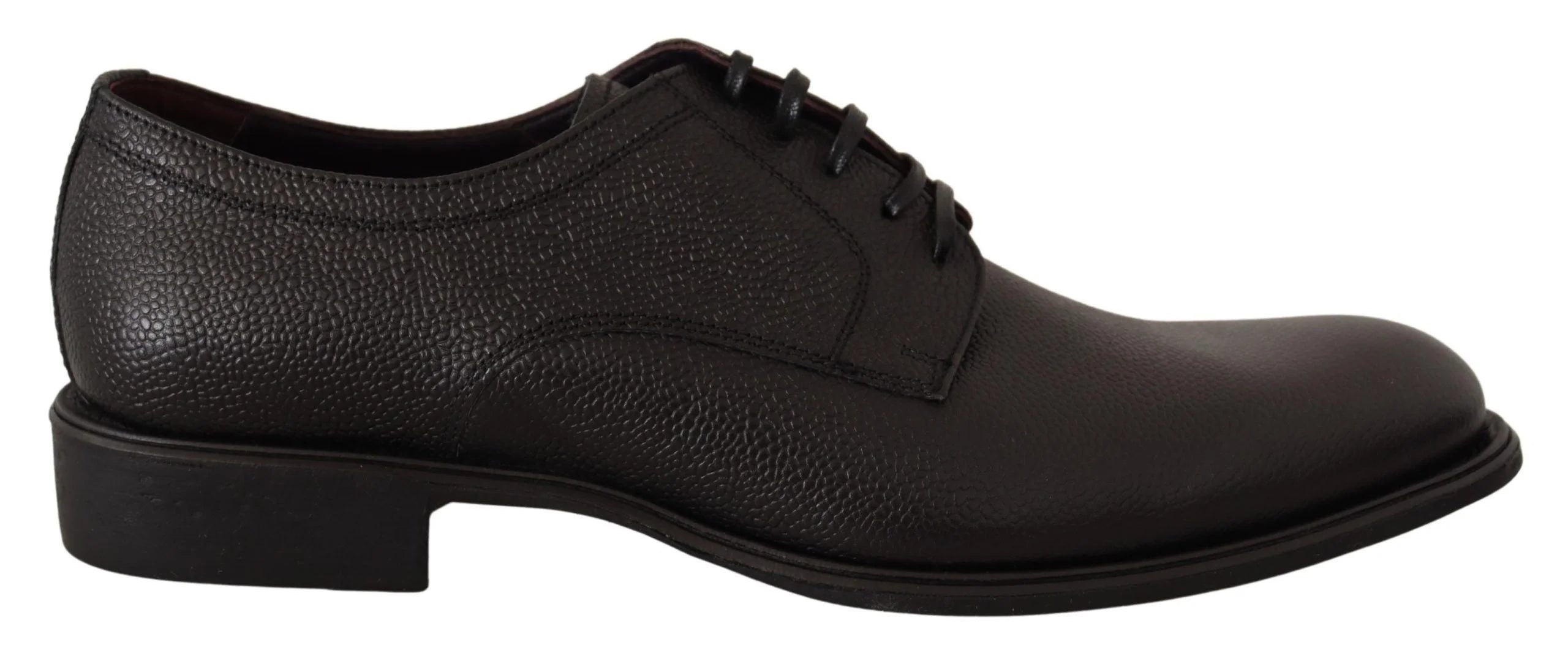 Dolce & Gabbana Black Leather Lace Up Mens Formal Derby Shoes - Shoes