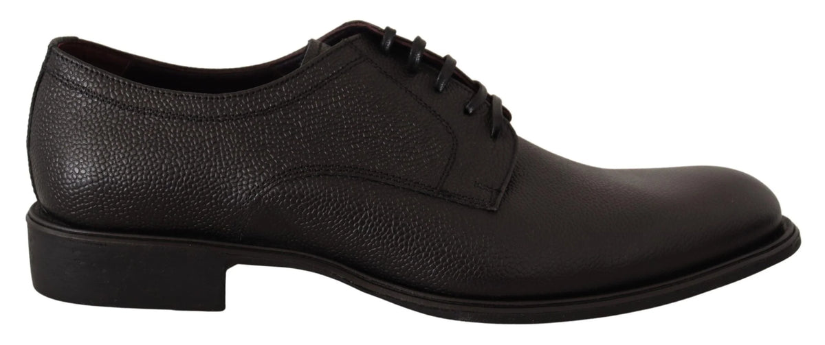 Dolce & Gabbana Black Leather Lace Up Mens Formal Derby Shoes - Shoes