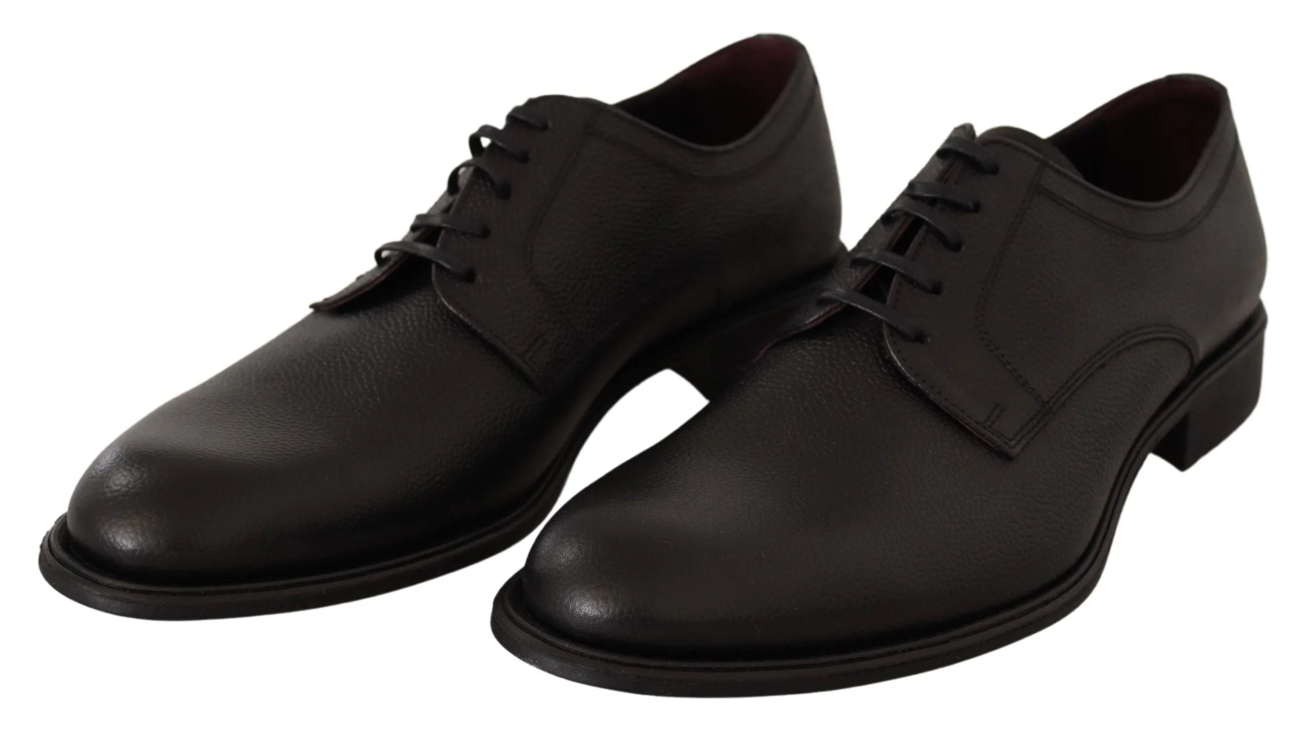 Dolce & Gabbana Black Leather Lace Up Mens Formal Derby Shoes - Shoes