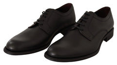 Dolce & Gabbana Black Leather Lace Up Mens Formal Derby Shoes - Shoes