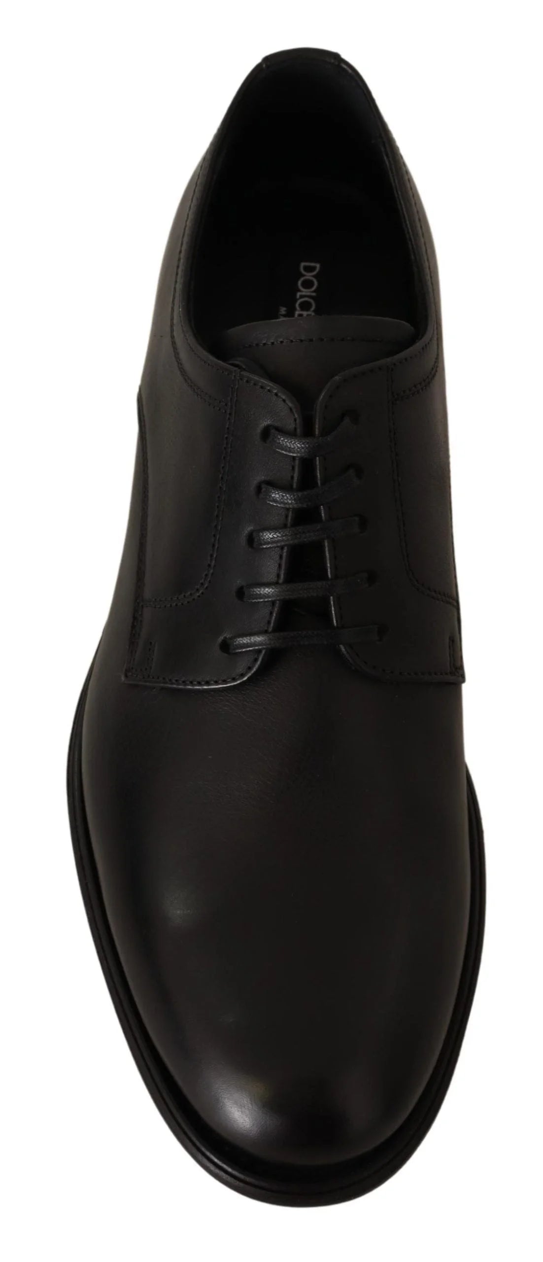 Dolce & Gabbana Black Leather Lace Up Mens Formal Derby Shoes - EU40/US7 - Shoes
