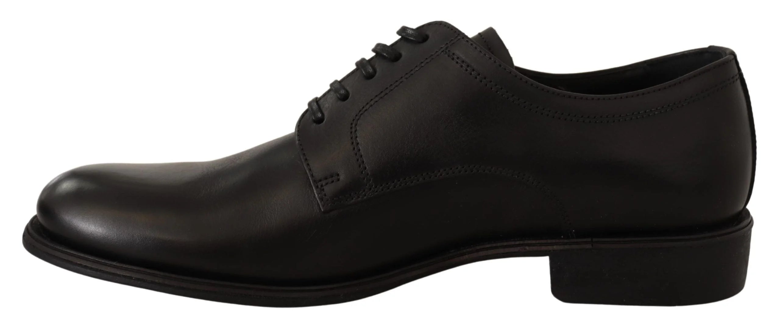 Dolce & Gabbana Black Leather Lace Up Mens Formal Derby Shoes - EU40/US7 - Shoes