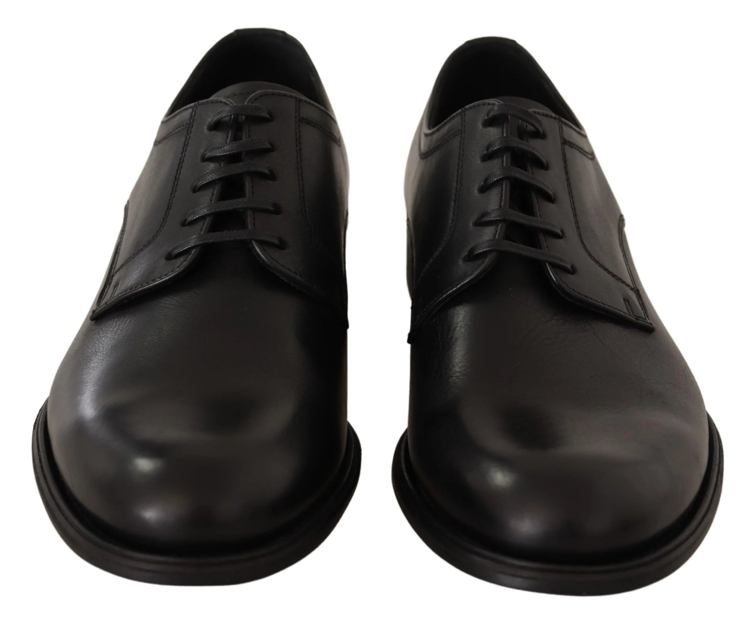 Dolce & Gabbana Black Leather Lace Up Mens Formal Derby Shoes - EU40/US7 - Shoes