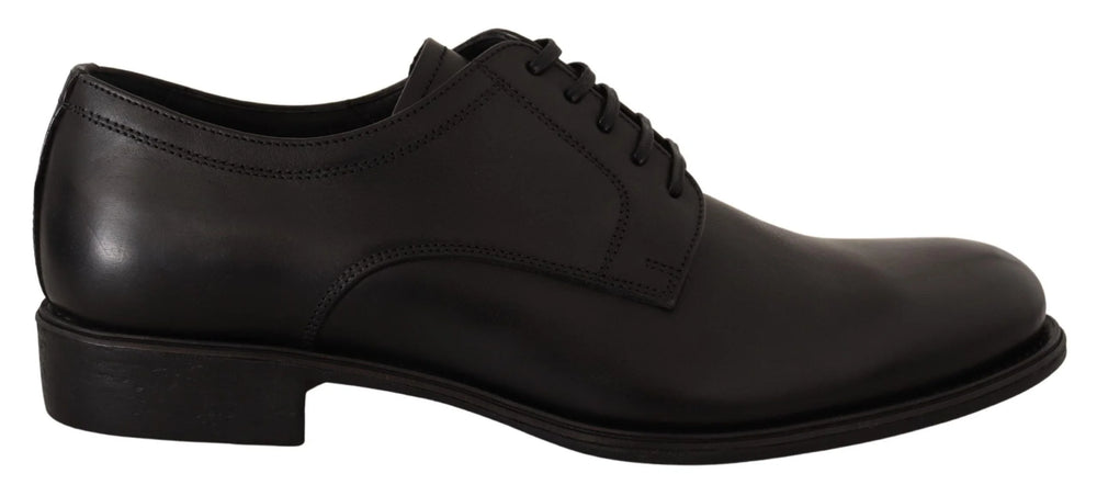 Dolce & Gabbana Black Leather Lace Up Mens Formal Derby Shoes - EU40/US7 - Shoes