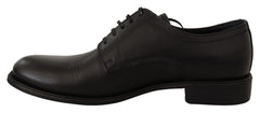 Dolce & Gabbana Black Leather Lace Up Mens Formal Derby Shoes - EU41/US8 - Shoes