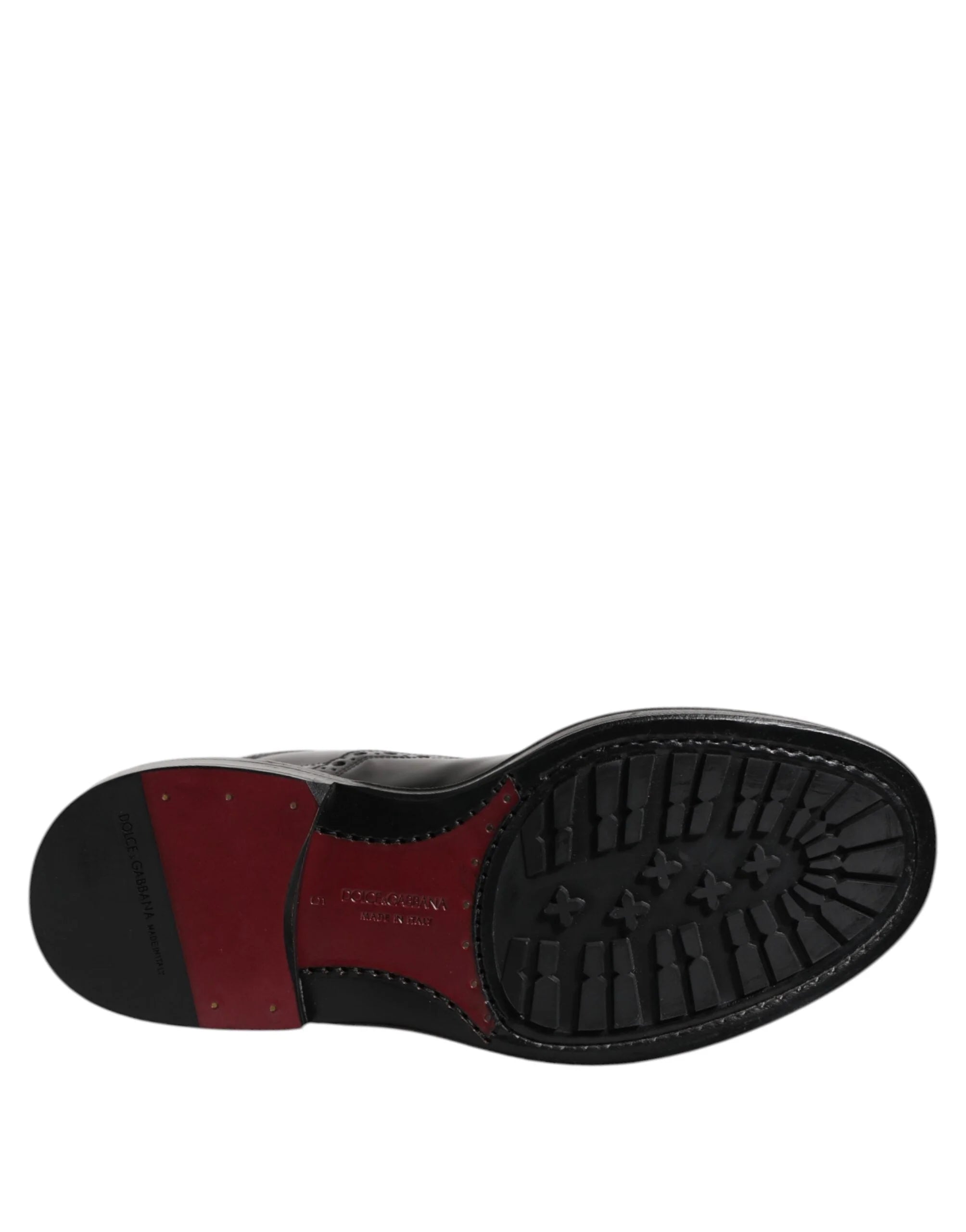 Dolce & Gabbana Black Leather Lace Up Mid Calf Boots Shoes - Boots