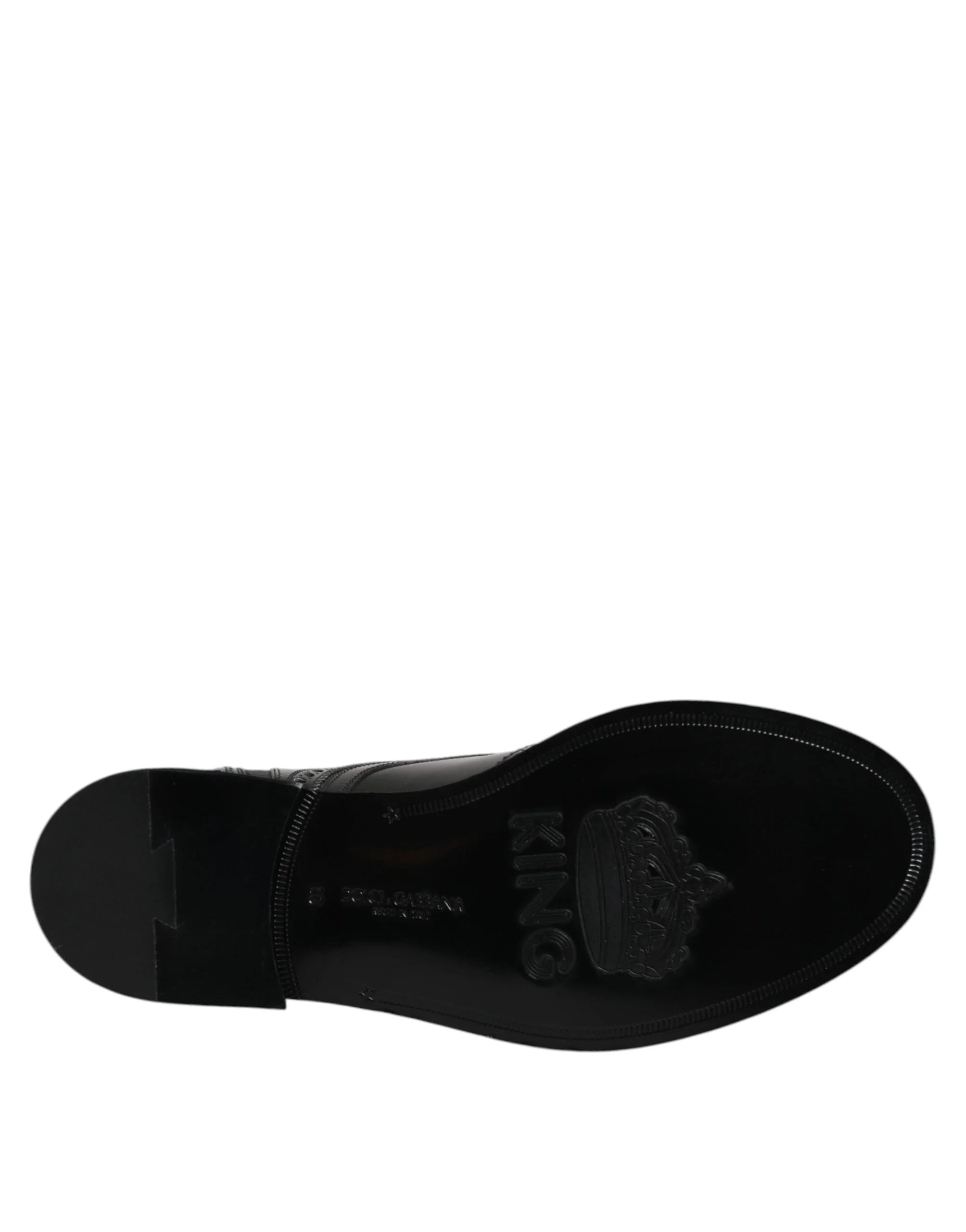 Dolce & Gabbana Black Leather Lace Up Mid Calf Boots Shoes - EU44/US11 - Boots