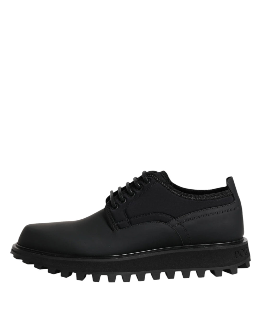 Dolce & Gabbana Black Leather Lace Up Trekking Dress Shoes - EU42/US9 - Shoes