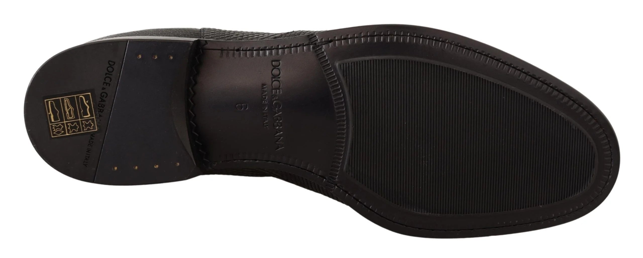 Dolce & Gabbana Black Leather Lizard Skin Ankle Boots - EU40/US7 - Boots