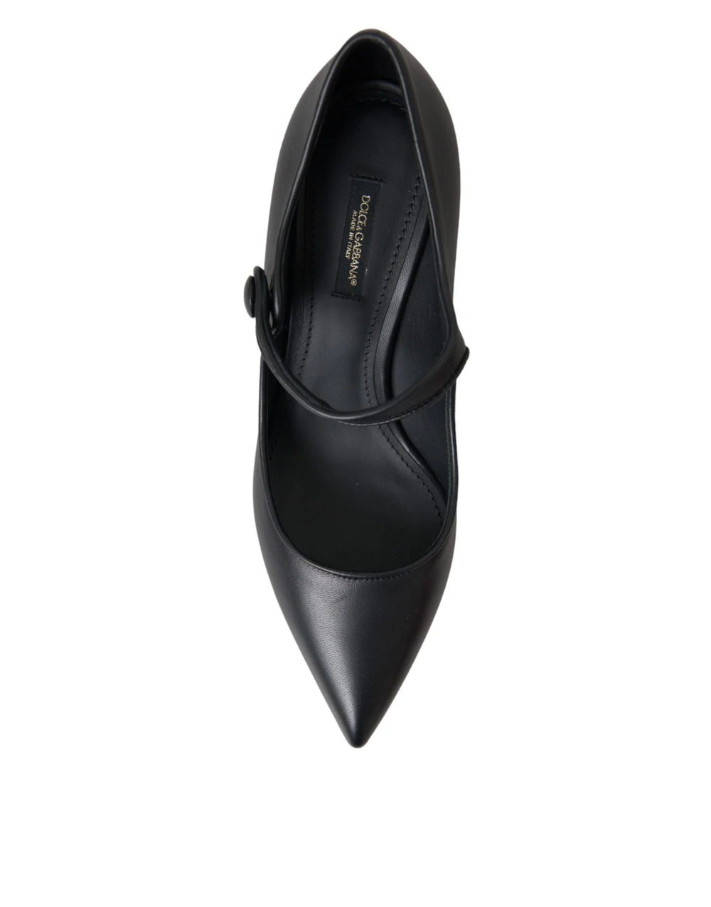 Dolce & Gabbana Black Leather Logo Heels Mary Janes Pumps Shoes - EU35.5/US5 - Heels