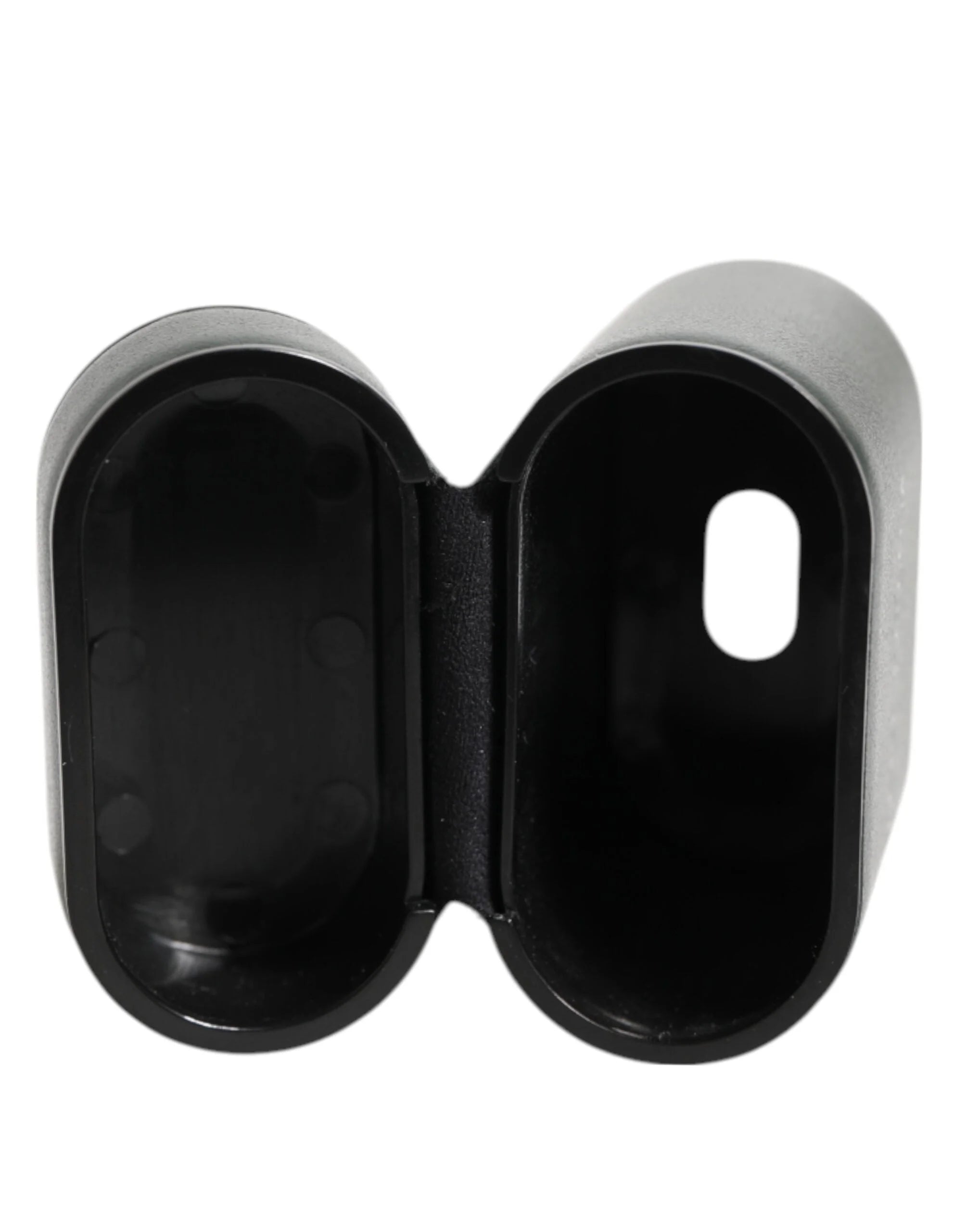 Dolce & Gabbana Black Leather Logo Print Flip Holder Men Airpods Case - Headphone Carrying Cases