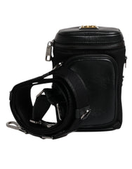 Dolce & Gabbana Black Leather Logo Purse Crossbody Camera Bag - Cross Body Bags