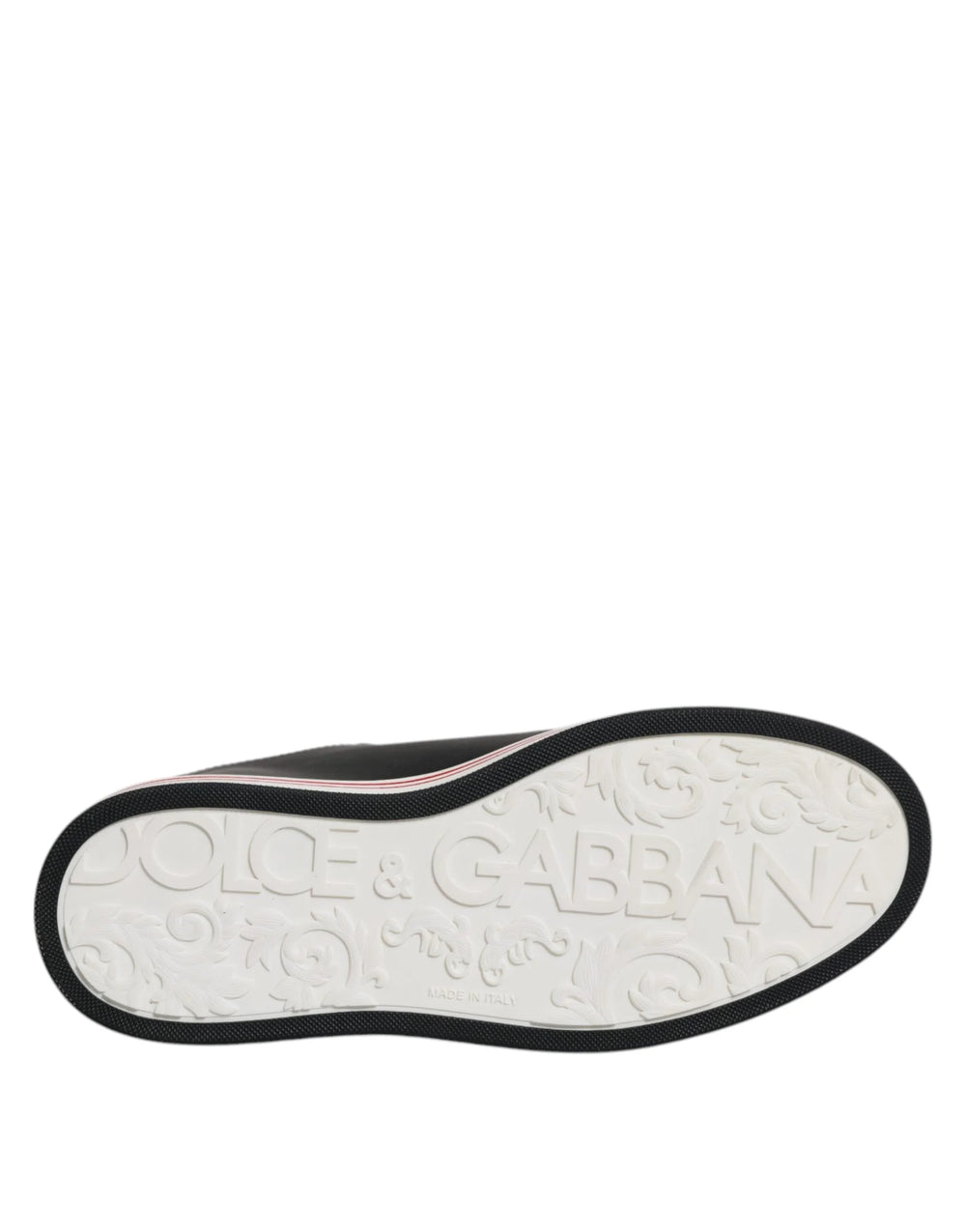 Dolce & Gabbana Black Leather Low Top Men Sneakers Shoes - Sneakers