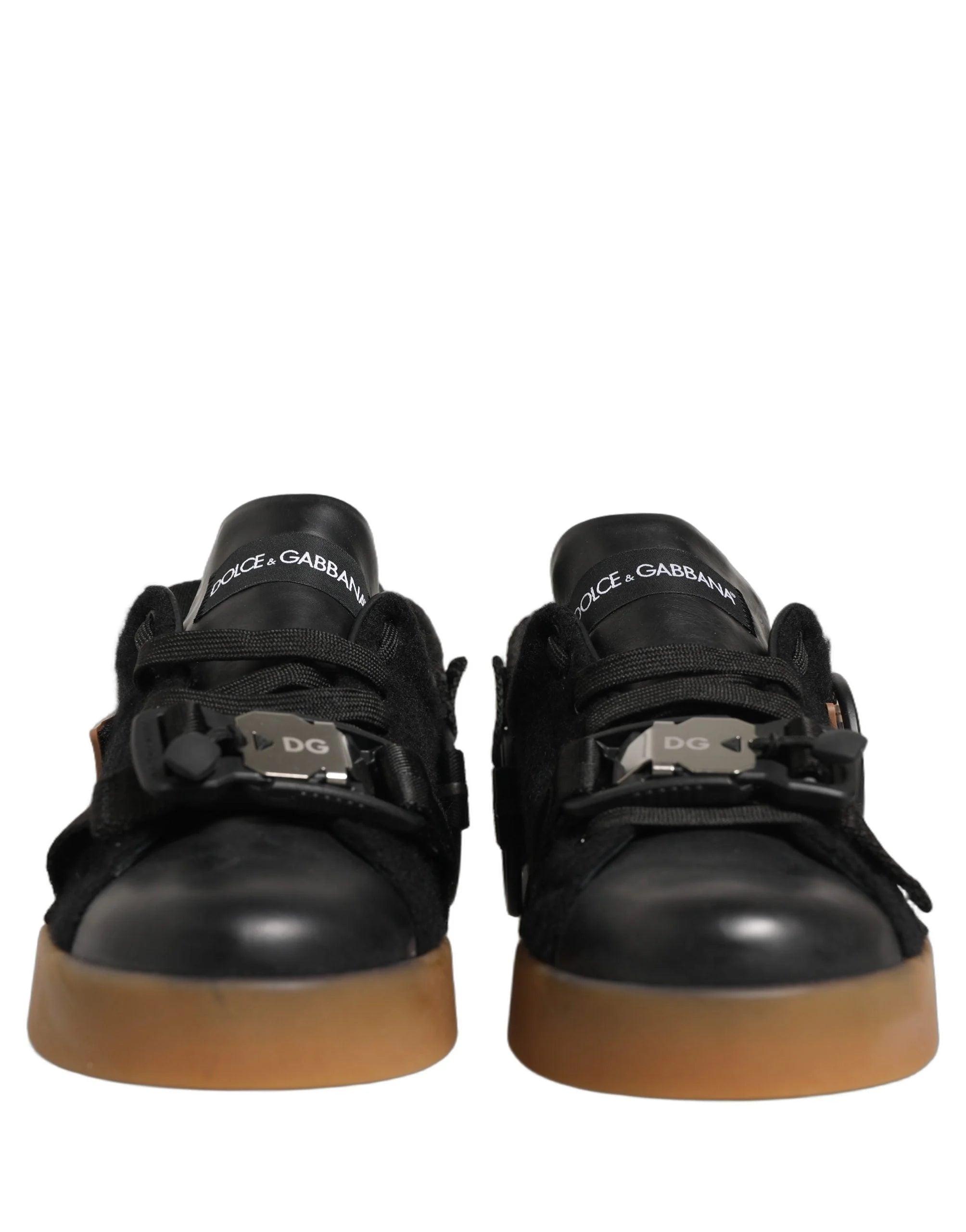 Zapatillas deportivas de cuero negro Dolce & Gabbana para hombre