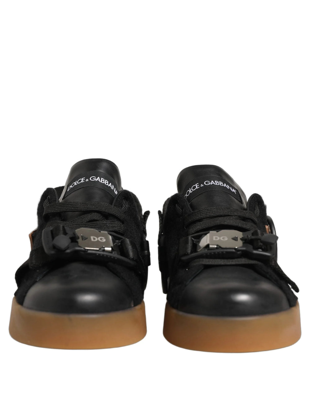 Zapatillas deportivas de cuero negro Dolce & Gabbana para hombre