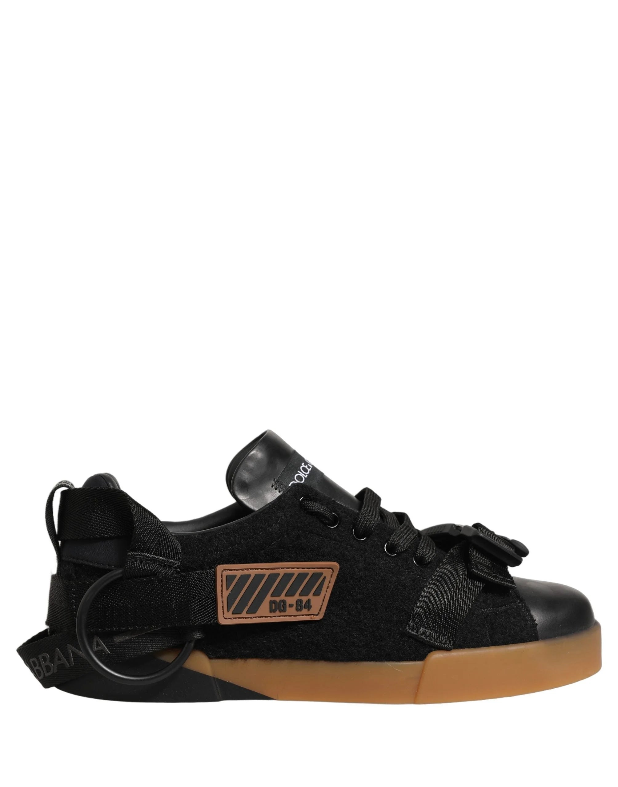Zapatillas deportivas de cuero negro Dolce & Gabbana para hombre