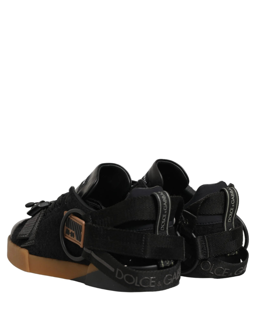 Zapatillas deportivas de cuero negro Dolce & Gabbana para hombre