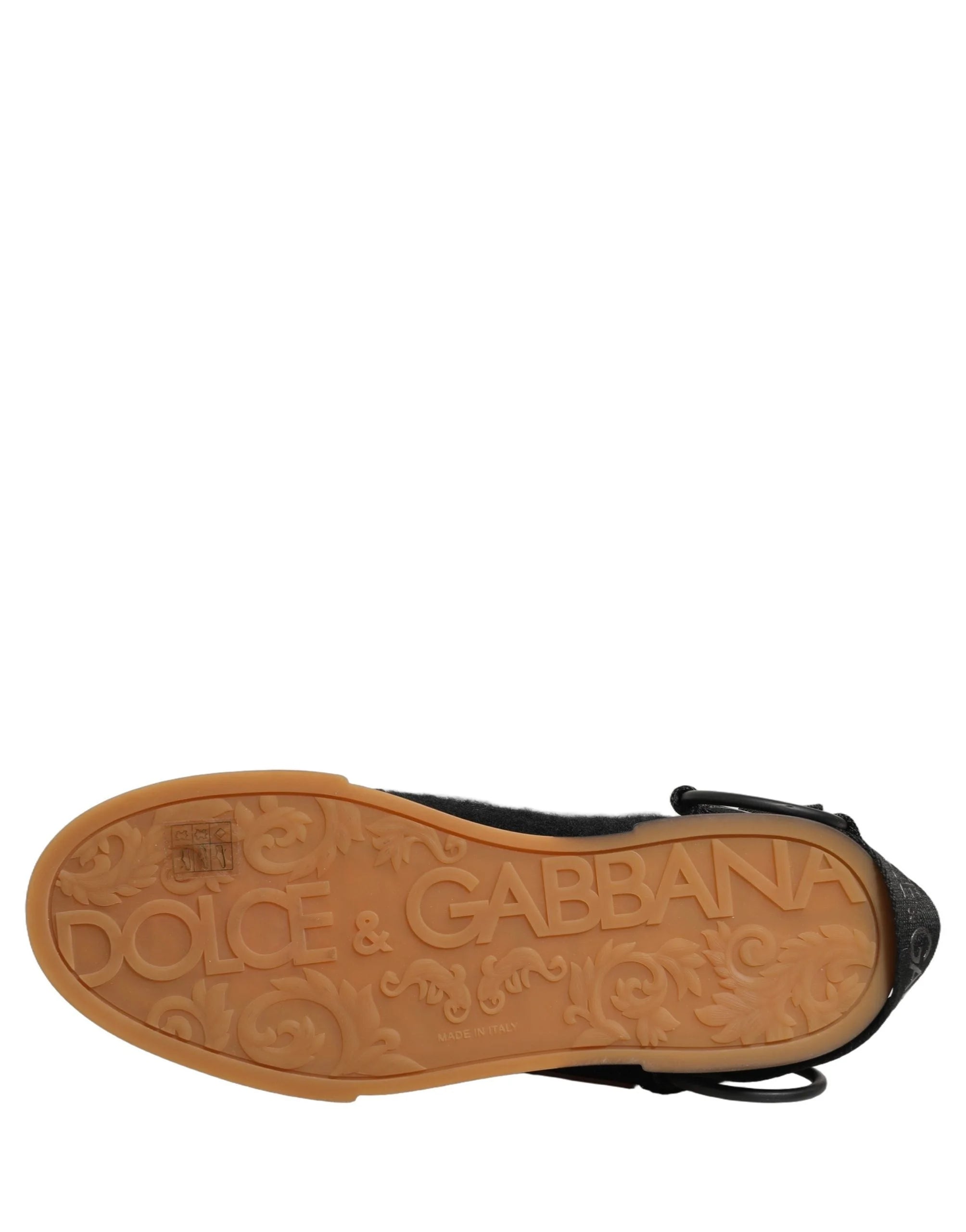 Zapatillas deportivas de cuero negro Dolce & Gabbana para hombre