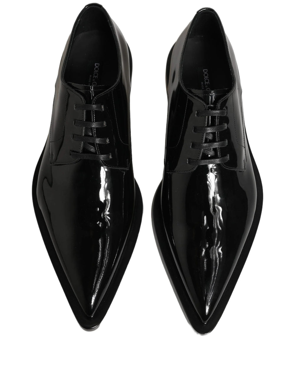 Dolce & Gabbana Sorte Læder Derby Sko til Mænd