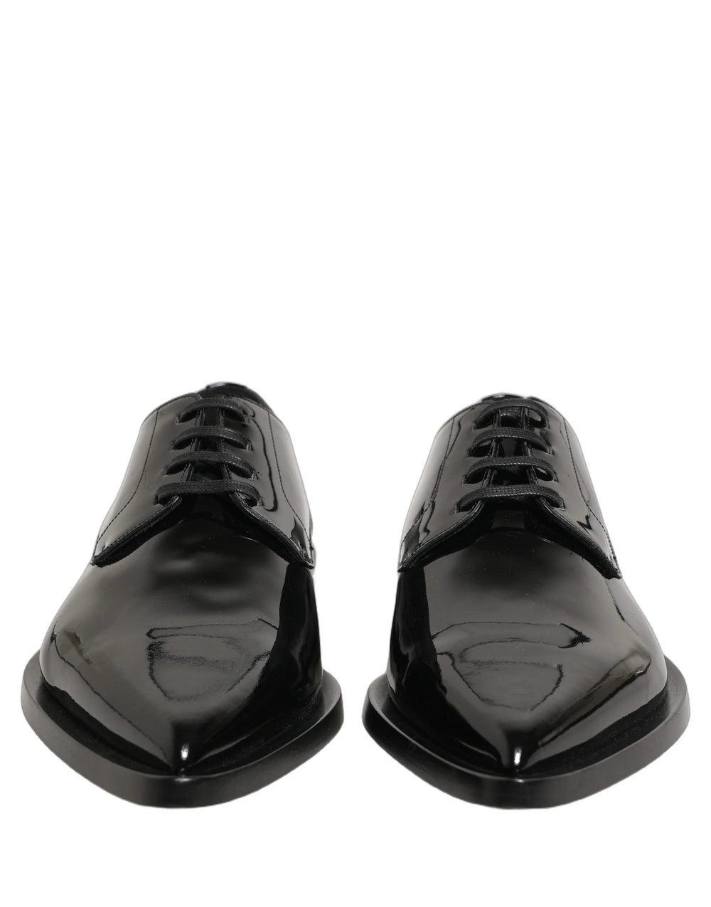 Dolce & Gabbana Sorte Læder Derby Sko til Mænd
