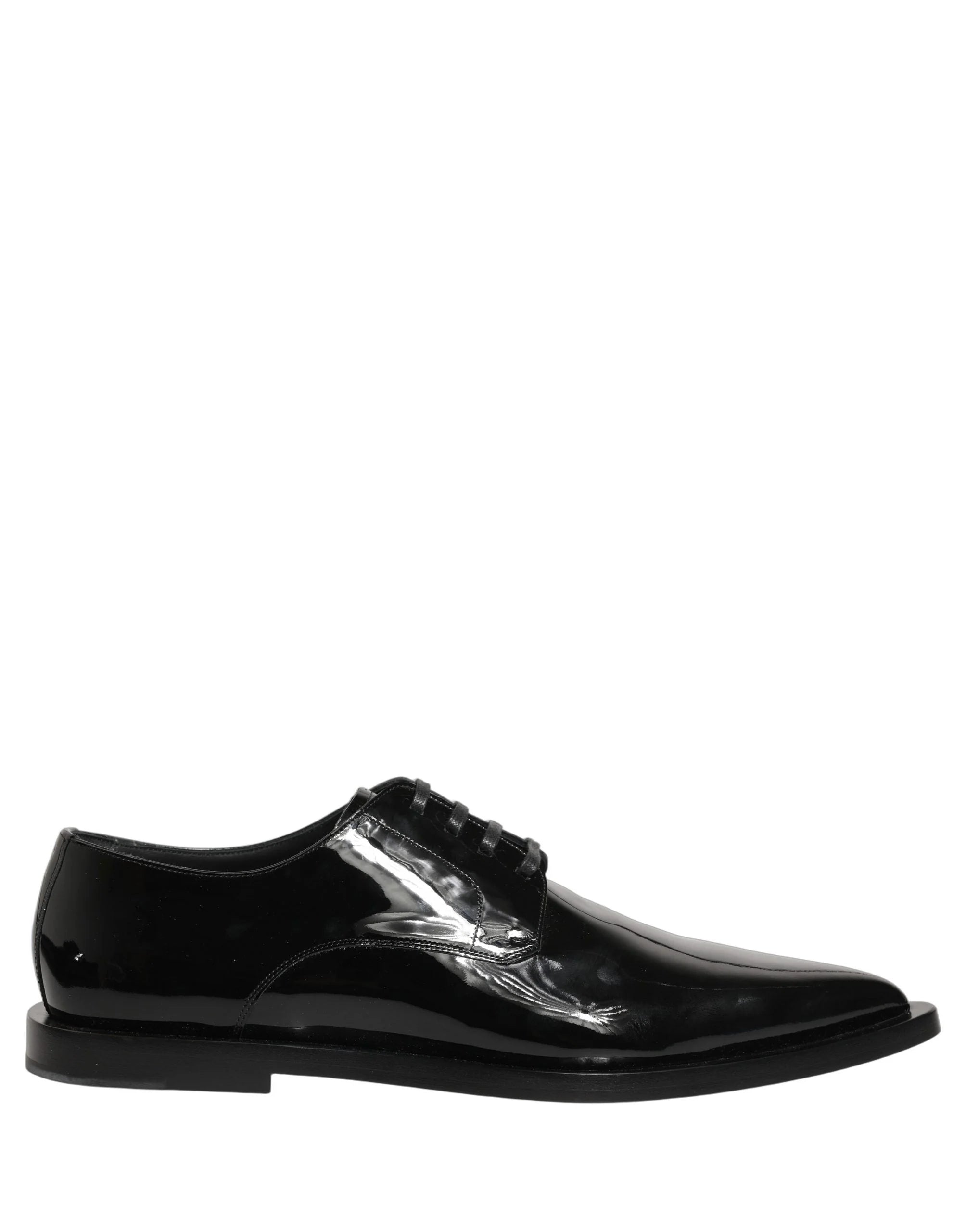 Dolce & Gabbana Sorte Læder Derby Sko til Mænd