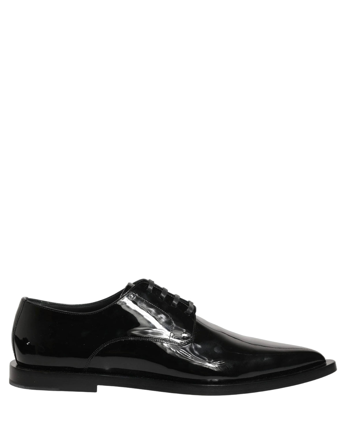 Dolce & Gabbana Sorte Læder Derby Sko til Mænd