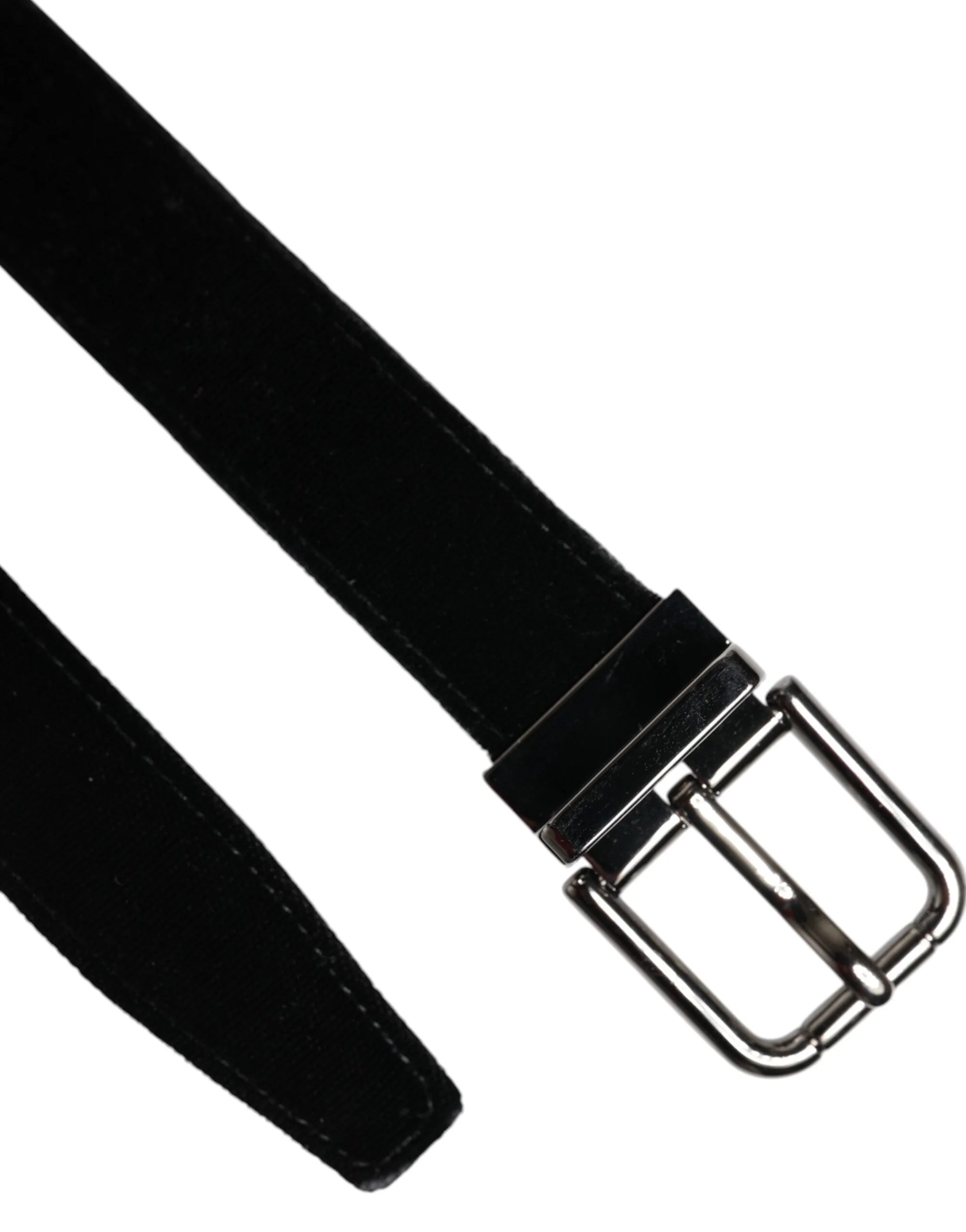 Dolce & Gabbana Black Leather Metal Buckle Classic Belt - 85 cm / 34 Inches - Belts
