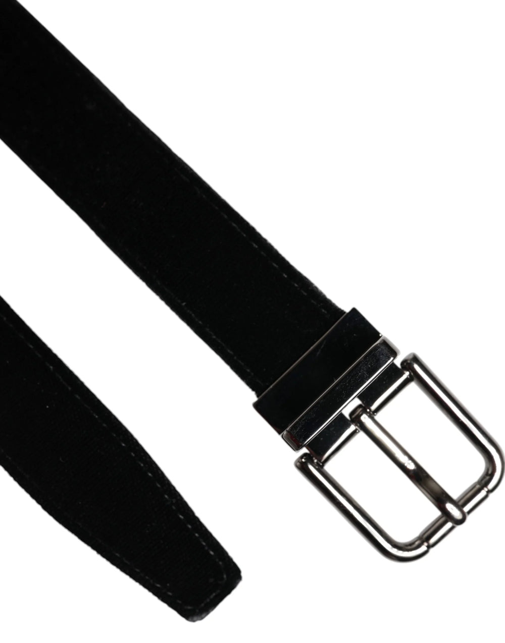 Dolce & Gabbana Black Leather Metal Buckle Classic Belt - 85 cm / 34 Inches - Belts