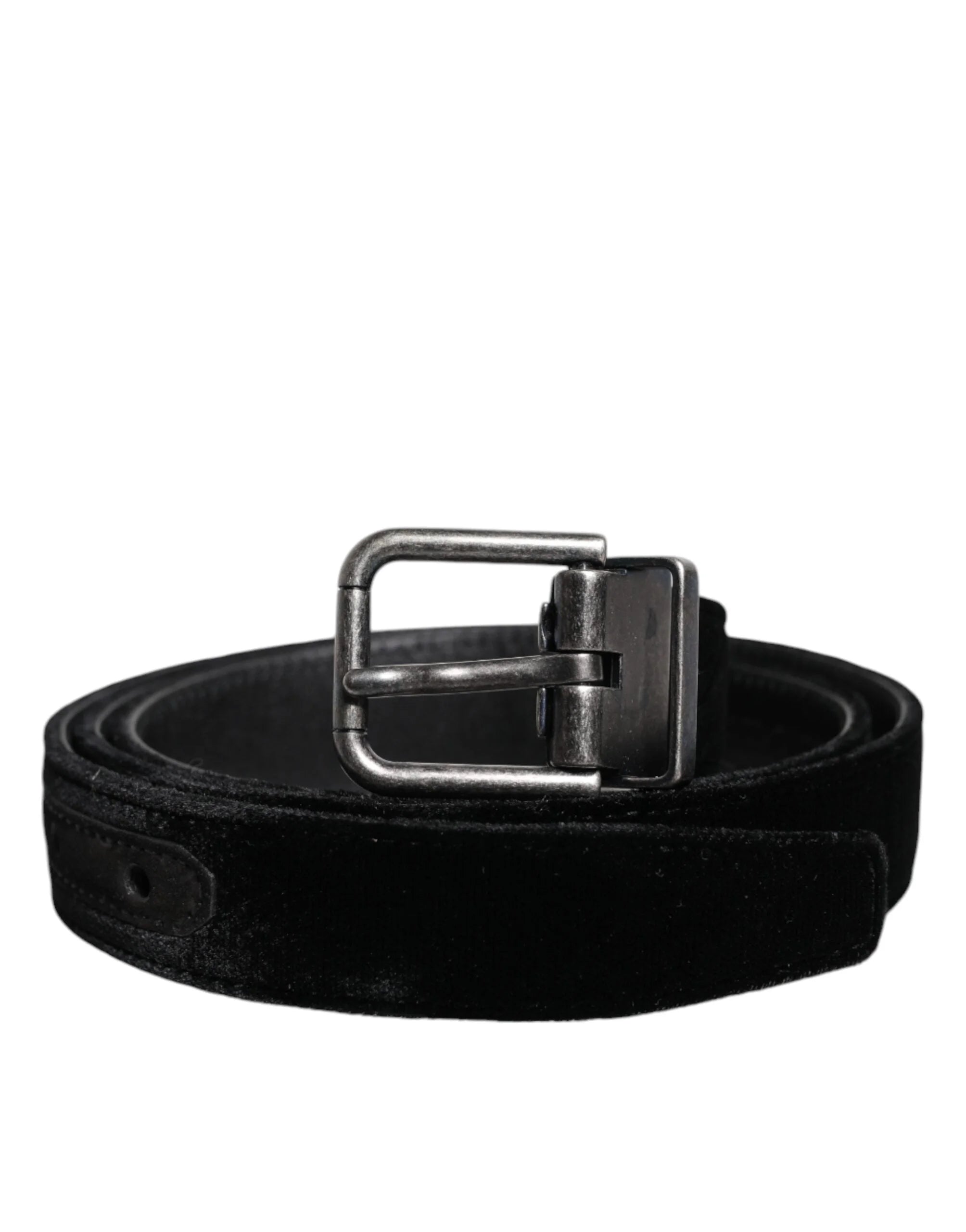 Dolce & Gabbana Black Leather Metal Buckle Classic Belt - 95 cm / 38 Inches - Belts