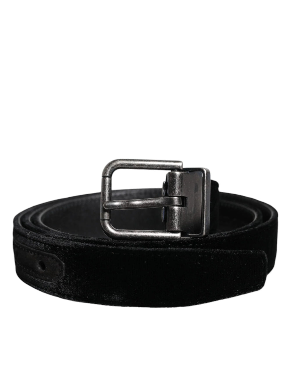 Dolce & Gabbana Black Leather Metal Buckle Classic Belt - 95 cm / 38 Inches - Belts