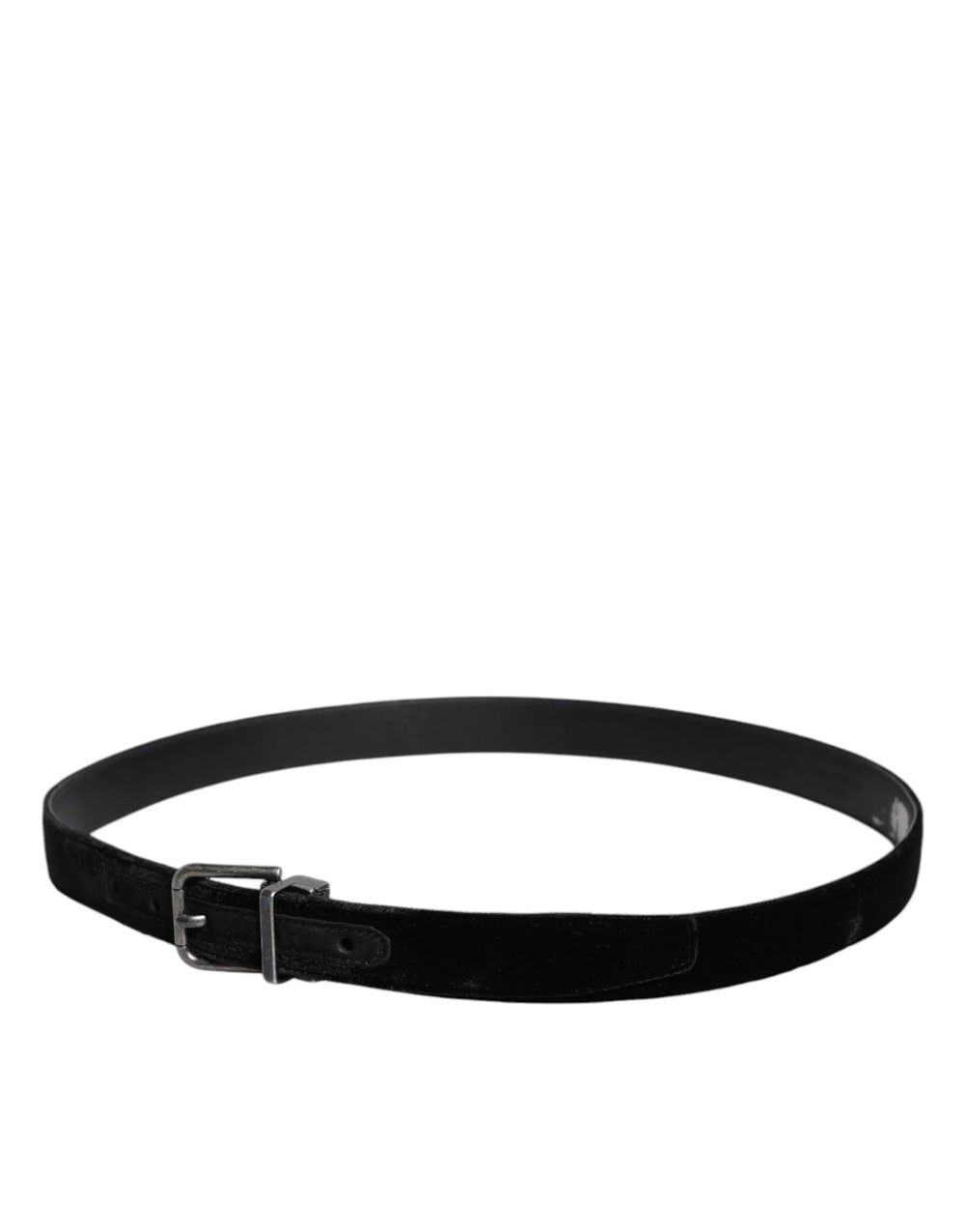 Dolce & Gabbana Black Leather Metal Buckle Classic Belt - 95 cm / 38 Inches - Belts