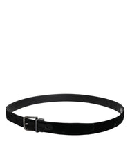 Dolce & Gabbana Black Leather Metal Buckle Classic Belt - 95 cm / 38 Inches - Belts